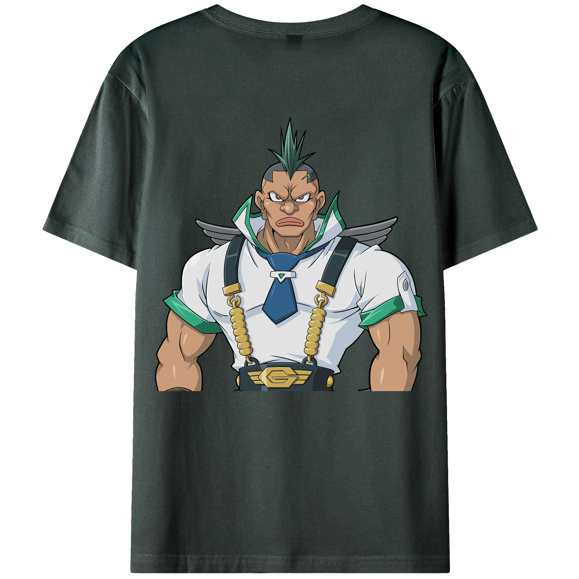 （画像用） 遊☆戯☆王 Yu-Gi-Oh! 綿100％ メンズ半袖Tシャツ（バックプリント） 通気性